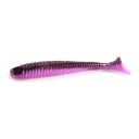 Peces de goma ring shad 9,7 cm 4,7 g Paquete de 6 unidades Cebos blandos con sal y microcanales Para pesca con artificiales en peces 18