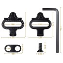 Pedal Clip Set for Cyclists Compatible with SPD System for MTB and Road Bikes, Set Includes Screws and Allen Key 2