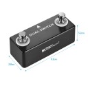 Pedal de guitarra Mosky Dual Switch con interruptor de pie doble Pedal de conmutación para multiefectos y amplificadores Construcción duradera para guitarristas 3
