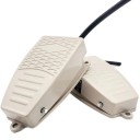 Pedal pentru sudare prin puncte comutator 1NO și 1NC auto-revenire 5-15 A 250 V 128 x 45 x 41 mm aluminiu bej pentru controlul mașinilor 3
