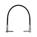 Pedálový kabel 6.35 mm 15 cm Propojovací patch kabel pro kytarové efekty Kvalitní audio kabel se zalomenými konektory Nízký šum 1