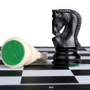 Pedine da scacchi in plastica  Set classico di pedine da scacchi per gioco domestico e tornei Pedine resistenti nere e bianche 4