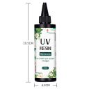Pegamento de resina UV, resina epoxi, alta transparencia, secado rápido, curable por UV, para bricolaje, joyería, líquido incoloro. 8