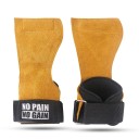 Pegas de couro castanhos para halteres Proteção das palmas contra abrasão Faixas de treino para levantamento de peso Levantamento terra Acessório de fitness para ginásio 2