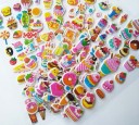 Pegatinas 3D para niños Imágenes en relieve brillantes de PVC Temas variados en diferentes formas y tamaños Paquete de 6 hojas para pegar y crear 2