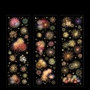 Pegatinas con motivo de fuegos artificiales set decorativo 3 pcs 7x21,5 cm PET coloridas para agenda scrapbook ventana cuaderno celebración decoración 4