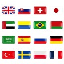 Pegatinas de banderas de países, 4 unidades 2