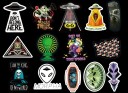 Pegatinas de extraterrestres 50 uds. E295 2