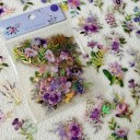 Pegatinas de flores con efecto transparente 40 uds 9x14,5 cm PET para scrapbook diario tarjetas álbum decoración creación 4