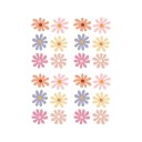 Pegatinas de pared 4x 15x20cm PVC Margaritas para niños Decoración mural floral para la habitación infantil Flores de colores 1