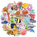 Pegatinas de peces 50 uds. 1