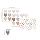 Pegatinas decorativas en forma de corazón  Paquete de 36 unidades PVC 3 hojas con 12 pegatinas cada una  Pegatinas decorativas para regalos, decoración de interiores y manualidades 3