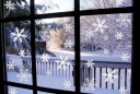 Pegatinas navideñas de copos de nieve, 27 unidades 2
