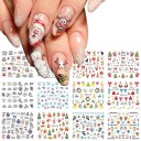 Pegatinas navideñas para uñas, 12 unidades 10