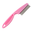 Peigne à puces en acier inoxydable pour animaux de compagnie Peigne à poux avec poignée Peigne de soin pour chiens et chats Peigne pour élimination des puces et œufs 14 cm 3