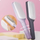Peigne auto-nettoyant rotatif pour cheveux 24 x 6 x 2,2 cm Brosse de massage avec tête rotative pour un nettoyage facile Peigne démêlant pour femmes 4