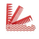 Peigne de poche pliable 22,2 x 3 x 3 cm 4 en 1 avec dents larges, denses et de stylisation pour cheveux et barbes, peigne pratique de poche 3