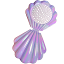 Peigne de voyage pliable avec miroir 14 x 7 cm Design coquillage nacré Peigne de massage à dents rondes Peigne compact pour femmes 3