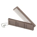 Peigne pliable 2 en 1 avec miroir en forme de chocolat Accessoire cosmétique de poche compact 8