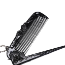 Peigne pliable pour cheveux 9–16,5 cm Peigne mini en plastique antistatique avec motif de papillons Pointe professionnelle Peigne de poche noir avec attache 1