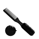 Peigne professionnel réversible pour cheveux et barbes Peigne plat noir avec brosse Outil de coiffure stylisant 2