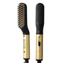 Peine eléctrico caliente para cabello y barba para hombres, plancha de iones negativos de 25 W, cepillo para cabello húmedo y seco, peinado 2
