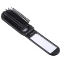 Peine plegable de plástico con espejo 11–20 x 3,5 cm Peine de viaje para el cabello y el maquillaje Dientes redondeados de masaje Diseño 2