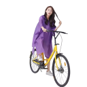 Pelerină de ciclism poncho cu glugă lungime 148 cm circumferință piept 130 cm EVA ușoară protecție împotriva ploii la bicicletă 3