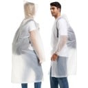 Pelerină lungă cu glugă închidere cu capse ușoară transparentă unisex protecție împotriva ploii utilizare zilnică utilizare în aer liber 2