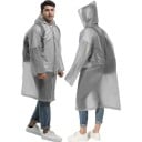 Pelerină lungă cu glugă închidere cu capse ușoară transparentă unisex protecție împotriva ploii utilizare zilnică utilizare în aer liber 5