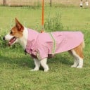 Pelerină pentru câini cu glugă și elemente reflectorizante 14–24 kg Mărimea 3XL 74 cm circumferința pieptului 60 cm lungimea Buzunar 6