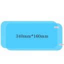 Película protectora de espejo grande de 340 × 160 mm, 2 unidades, para coche, SUV, camión, nano, antivaho y resistente al agua, rectangular 2