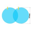 Película protectora para espejo retrovisor redondo 80×80 mm 2 piezas Recubrimiento nano impermeable contra empañamiento y deslumbramiento Para coche SUV Fácil instalación 2