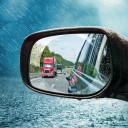 Película protectora para espejo retrovisor redondo 80×80 mm 2 piezas Recubrimiento nano impermeable contra empañamiento y deslumbramiento Para coche 5