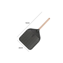 Pelle à pizza 35 x 76 cm Pelle en métal perforée avec long manche pour pizza au four et au gril Outil de cuisson professionnel 2