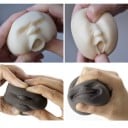 Pelota antiestrés con rostro humano para la palma Aplastar y estirar para liberar tensión Goma termoplástica elástica TPR Color aleatorio 3