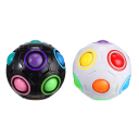 Pelota de rompecabezas antiestrés de 7 cm con colores del arcoíris, juguete para aliviar el estrés, bola lógica colorida, material ABS 1