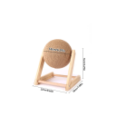 Pelota rascadora de sisal para gatos de 16 cm con soporte de madera en L Rascador de diseño Materiales naturales Protección de muebles Entrenamiento de garras 2