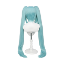 Peluca Hatsune Miku 110 cm anime cosplay larga doble coleta peluca sintética fibra de alta temperatura disfraz de Halloween Navidad 2