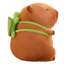 Peluche capybara avec un sac à dos amovible en forme de tortue Peluche capybara assise Jouet en peluche rembourré pour enfants Décoration animale 5