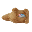 Peluche de capybara avec 4 petits Peluche de capybara Jouet en peluche rembourré avec une fermeture éclair sur le ventre Peluche de capybara mignonne 34 cm 2