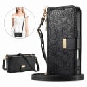 Peňaženkové puzdro na Samsung Galaxy S25 s crossbody popruhom a poutkom na zápästie Flipové puzdro so slotmi na karty a kapsou na zips 5