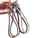 Pendente brilhante de strass para telemóvel ou chaves Adorno elegante para telefone Chaveiro estiloso com cristais Decoração para bolsa e chaves 3