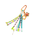 Pendente colorato per telefono con moschettone Corda decorativa per mobile chiavi borsa Pendente alla moda con frange e perline 6