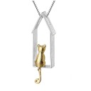 Pendente da donna con gatto D643 4