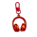 Pendente de chaves 4 cm Auriculares transparentes Mini decoração em plástico Pendente para mochila Bolsa Acessório musical estiloso 1