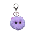 Pendente de chaves com gato de peluche Tamanho universal Anel de metal para chaves Chaveiro fofinho para mochila 10
