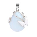 Pendente feminino com pedra e borboleta 3