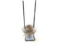 Pendente per auto Anatra carina a dondolo con occhiali Decorazione per interni Pendente per specchietto retrovisore Accessorio auto elegante 2