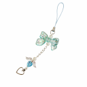 Pendente per cellulare 13 cm Fiocco con cuoricino Decorazione in resina per telefono Laccetto per cellulare Accessorio alla moda carino 3